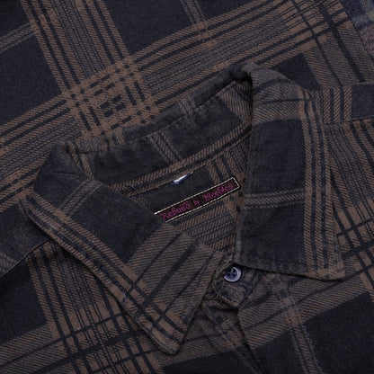 Over Dye 7 Cuts Wide Shirt Brown