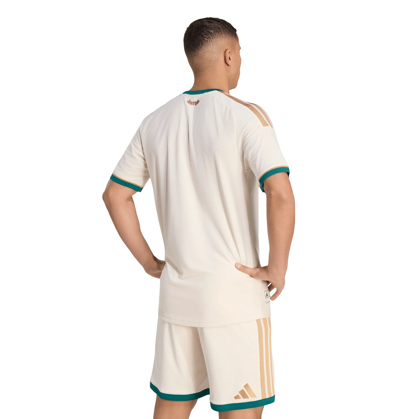 adidas Atlanta United Away Authentic Mens Soccer Jersey 26 27 Beige
