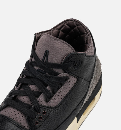 Air Jordan 3 x A Ma Maniére Black and Flat Pewter Womens Lifestyle Shoe Black Black Flat Pewter Violet Ore Limit One Per Customer