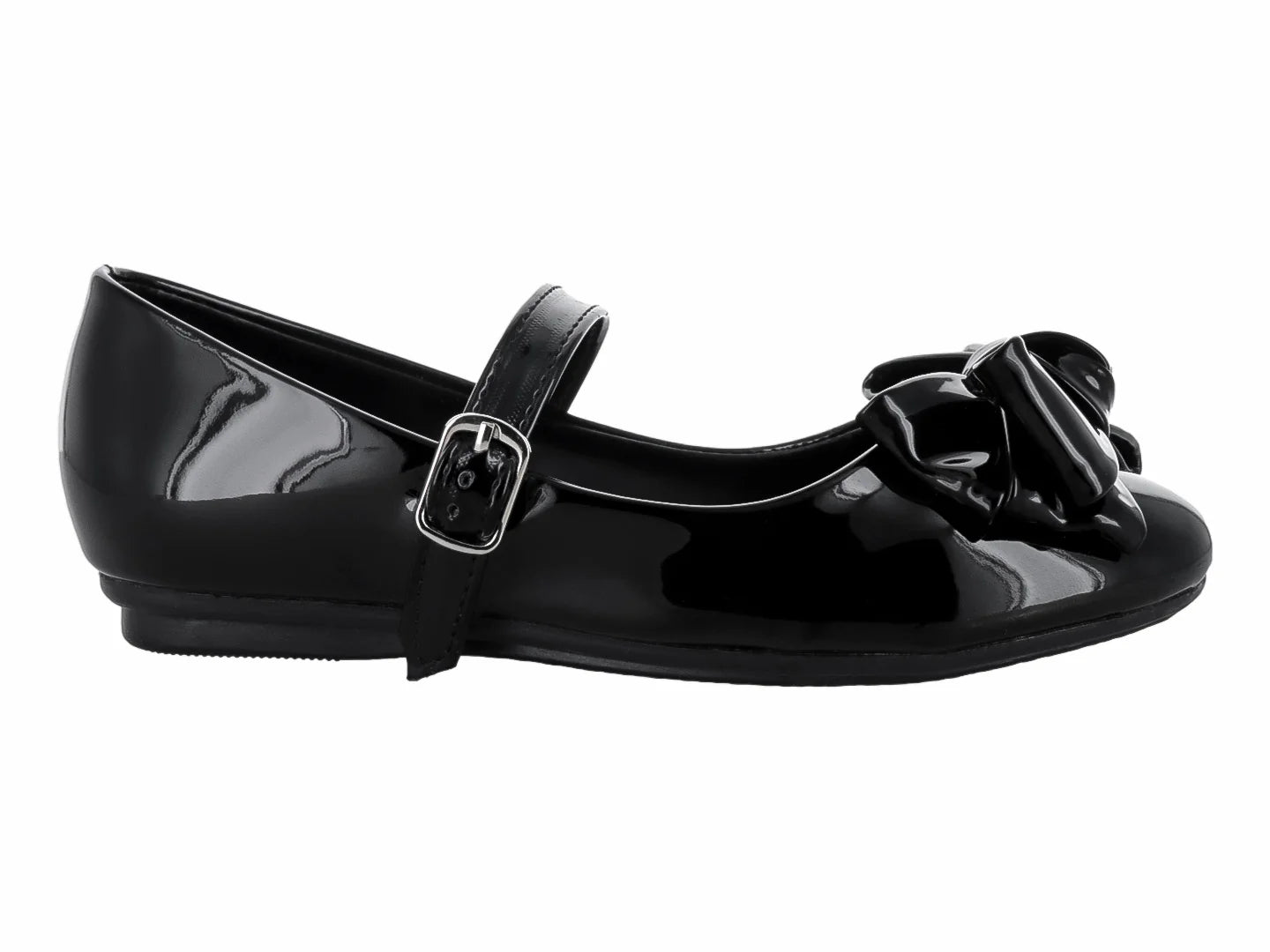 Zapatos Planos Genesis Charol Negro para Niña