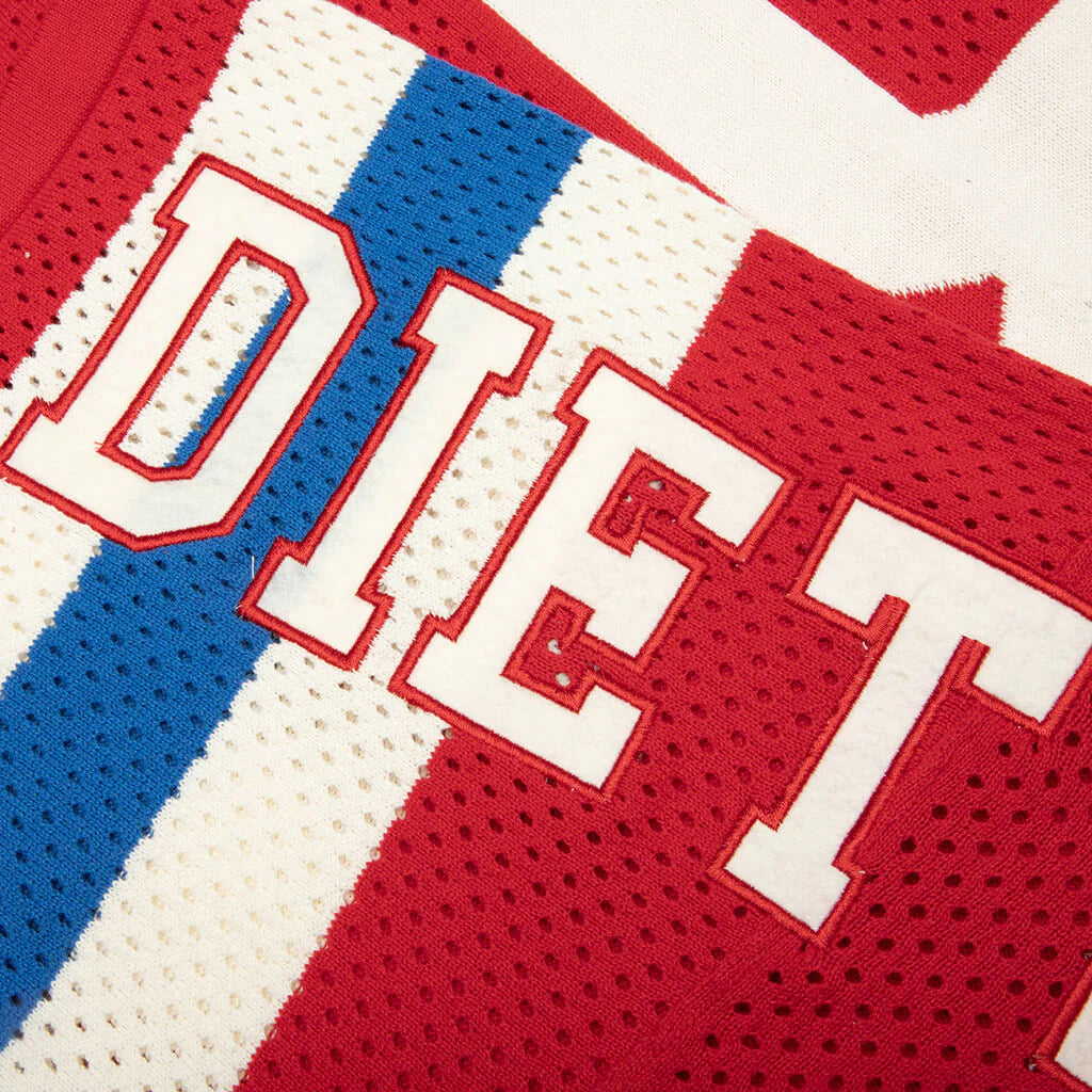 Knit Mesh Jersey Red