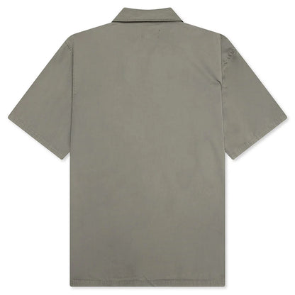 Script Camp Collar Shirt Washed Khaki