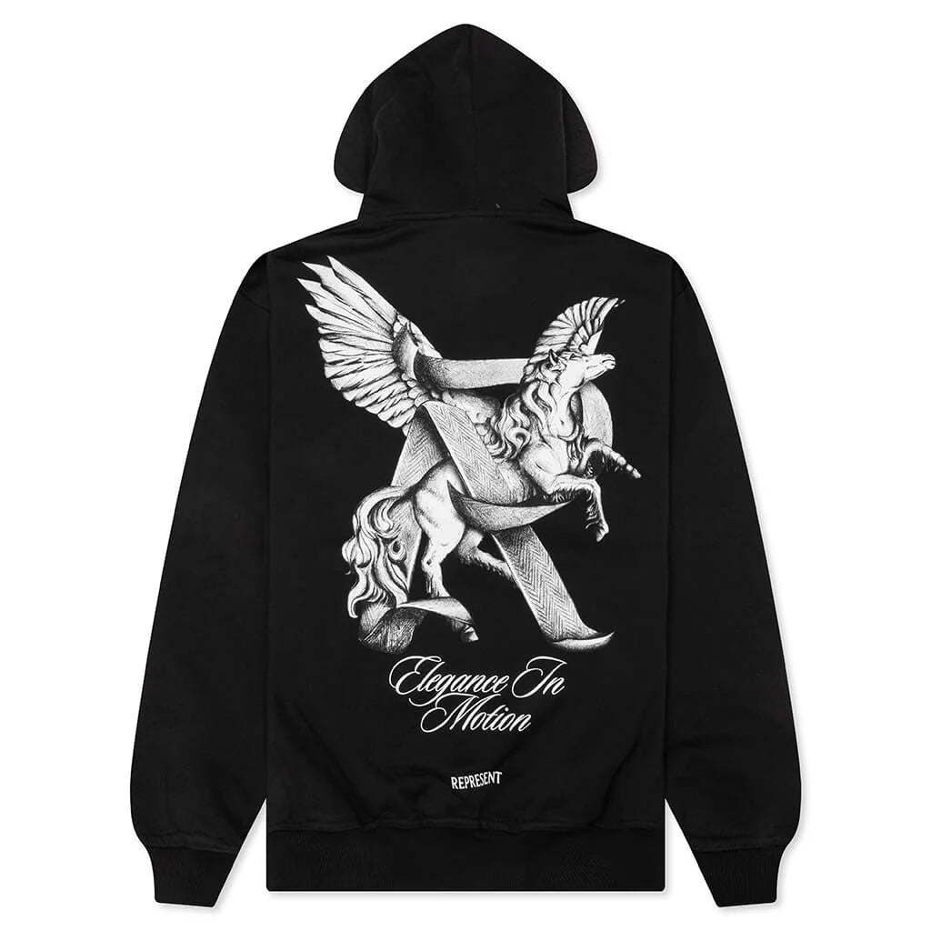 Elegance In Motion Hoodie Jet Black