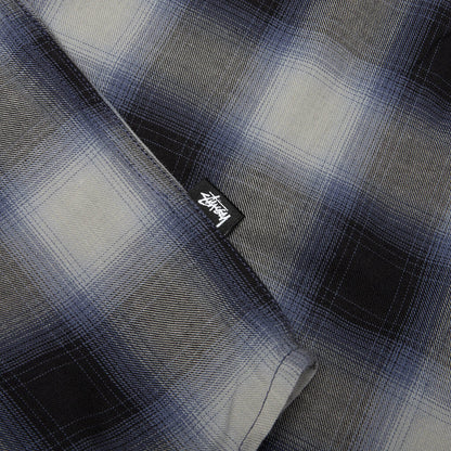 Beach Ombre Plaid Shirt Black