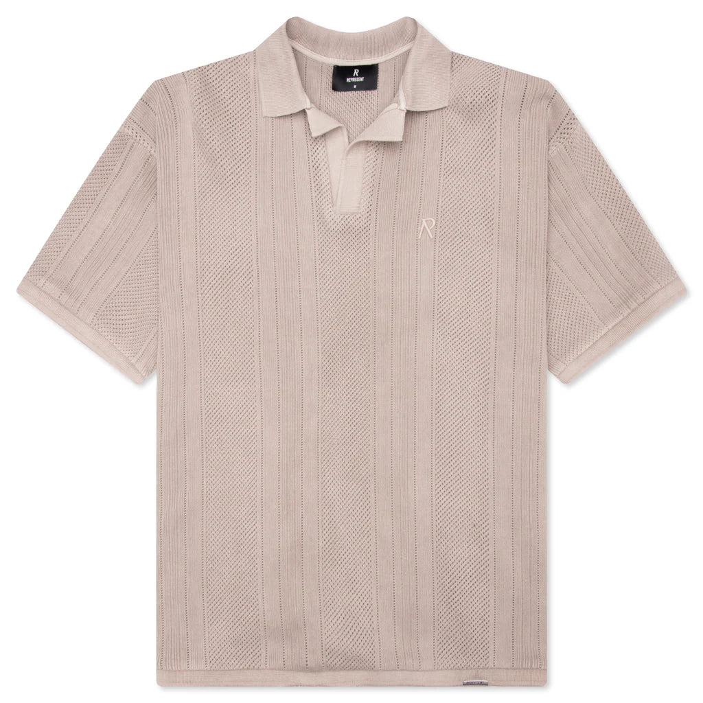 Open Stitch Polo Cashmere