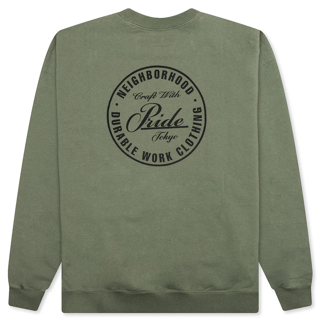 Classic Sweat Shirt L S Olive Drab