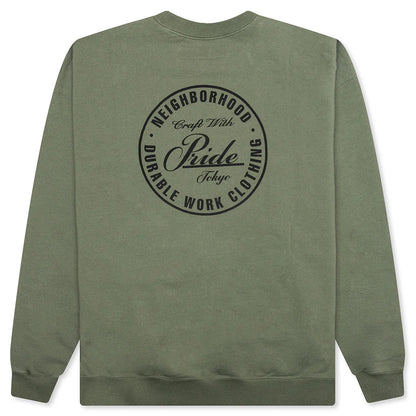 Classic Sweat Shirt L S Olive Drab
