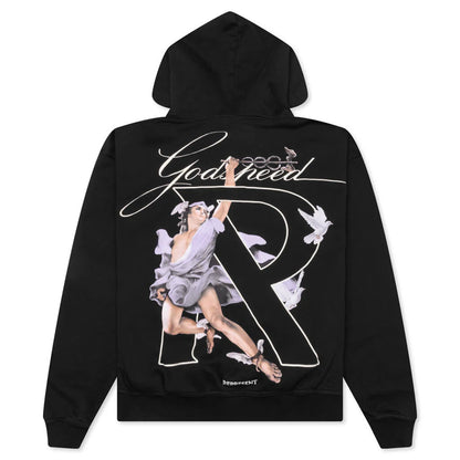 Hermes Zip Hoodie Jet Black