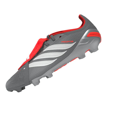 adidas Predator Elite Fold Over Tongue FG Youth Soccer Cleats Grey Red