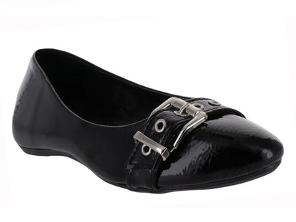 Zapatos Planos Luna Rosa Negro para Mujer