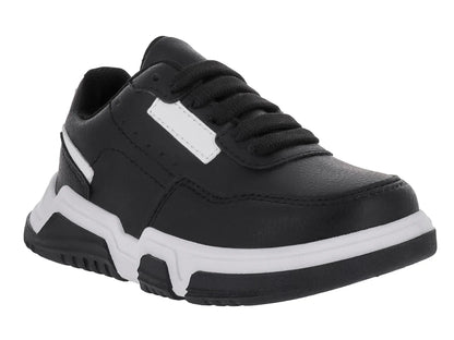 Tenis New Boys Negro con Blanco para Niño
