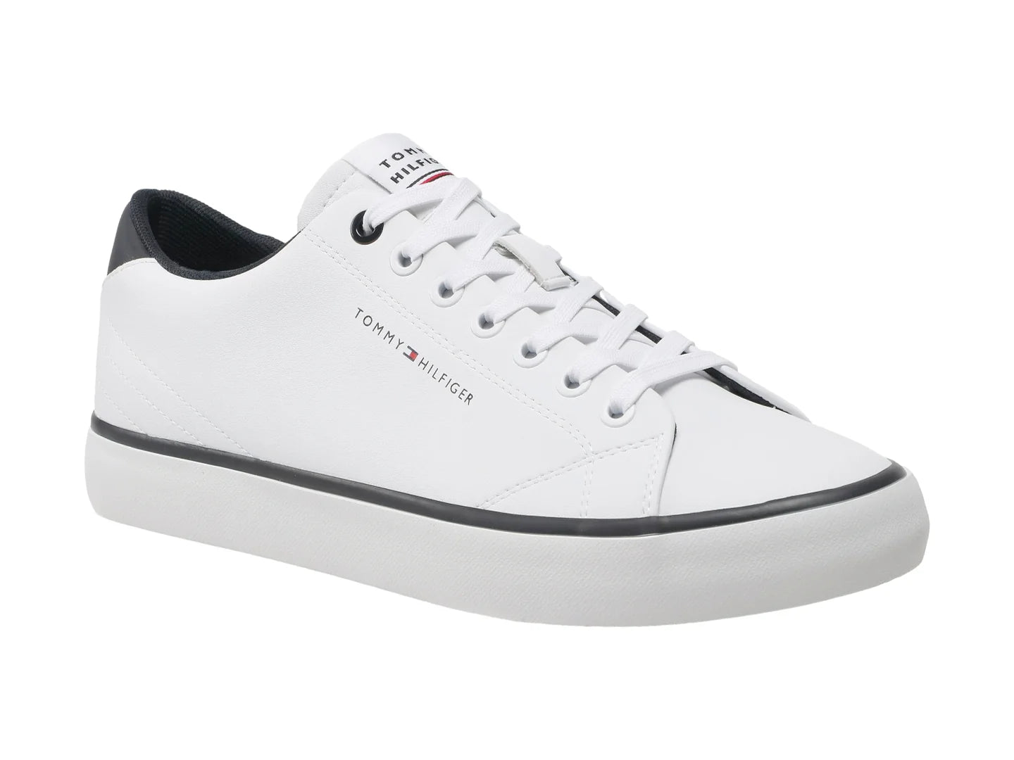 Tenis Tommy Hilfiger TH Vulc Core Low Leather Blanco para Hombre