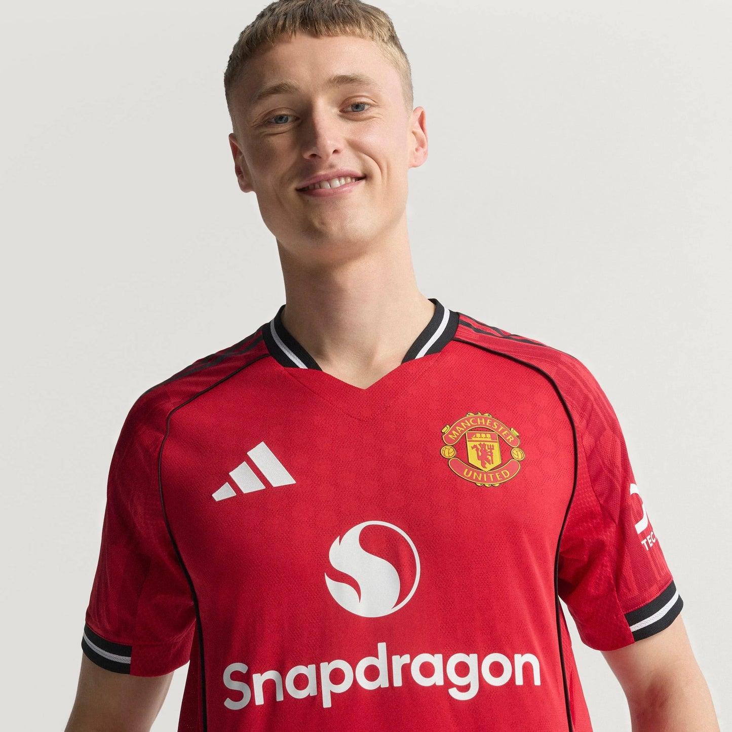 adidas Manchester United Home Authentic Mens Soccer Jersey 25 26 Red