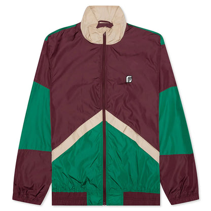 Track Jacket Camel Maroon Green