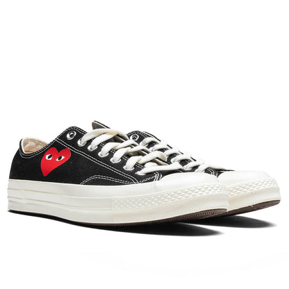 Converse x Comme Des Garcons PLAY All Star Chuck 70 Ox Small Red Heart Black