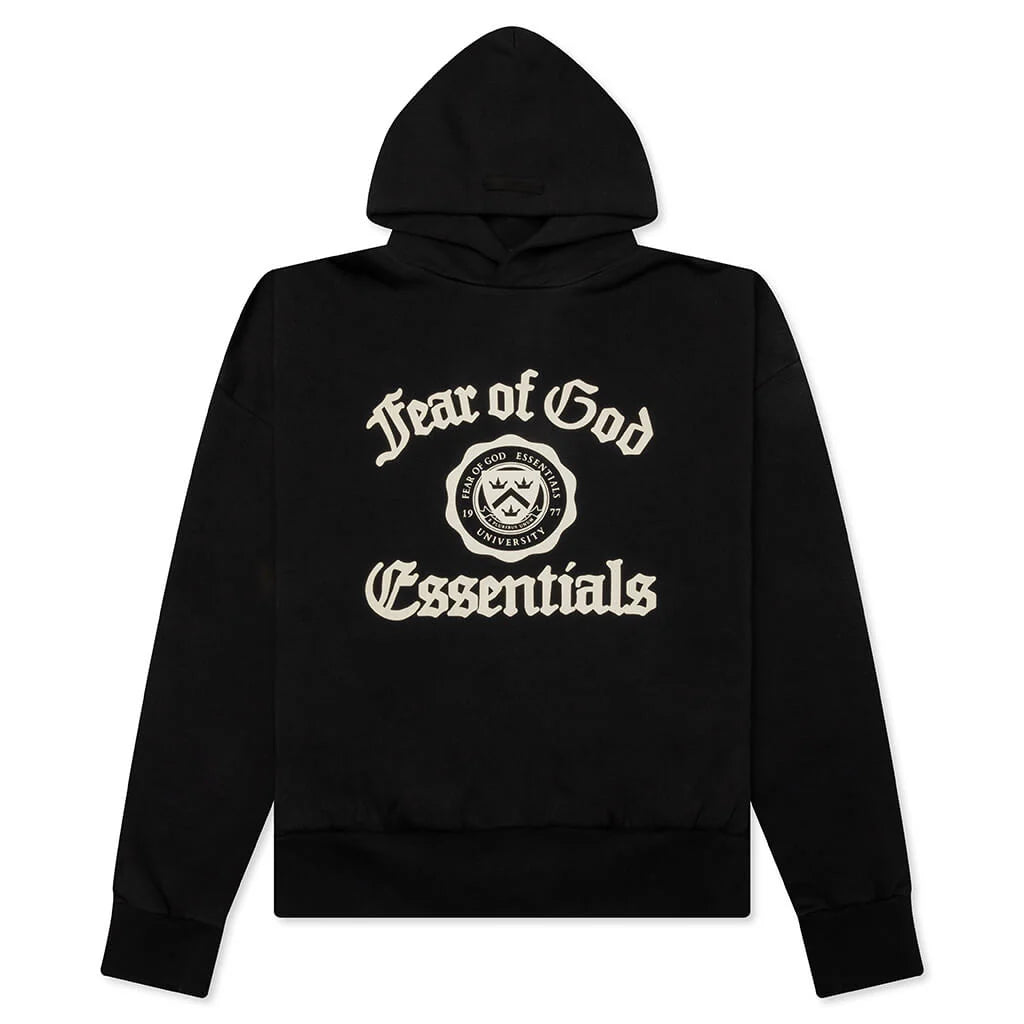 Heavy Fleece Vintage Shrunken Hoodie Black
