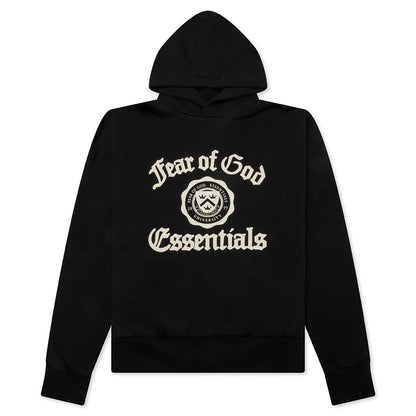 Heavy Fleece Vintage Shrunken Hoodie Black