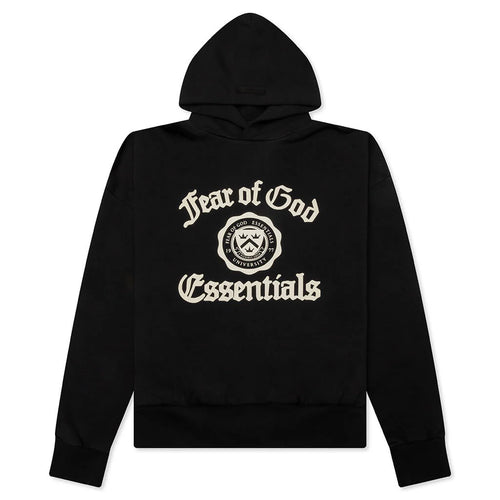 Heavy Fleece Vintage Shrunken Hoodie Black