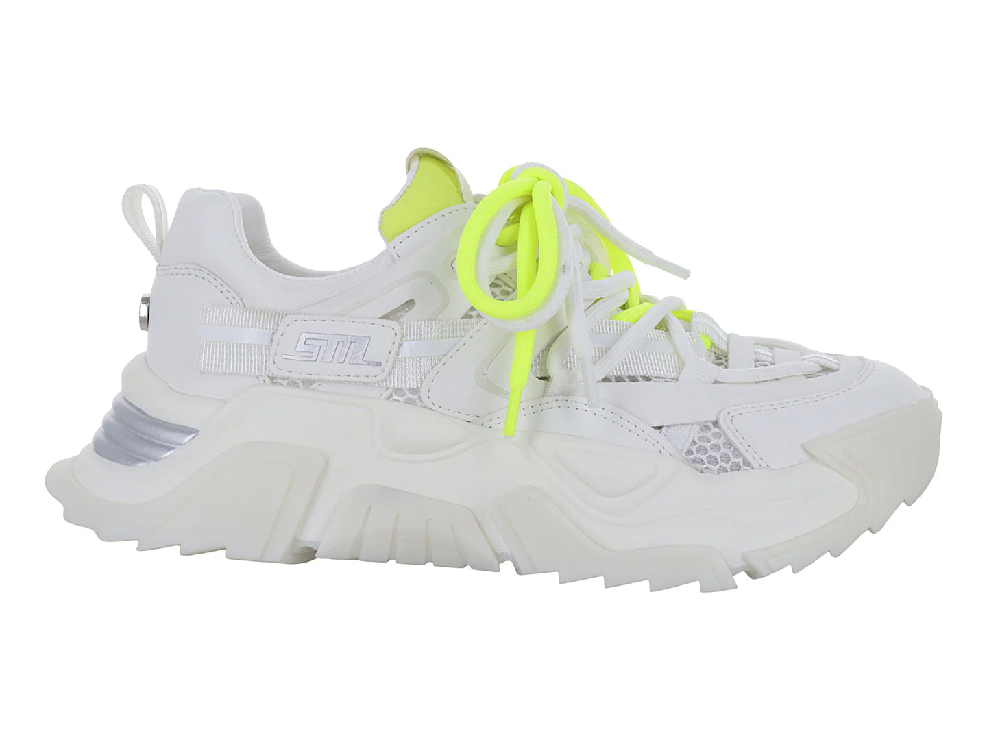 Tenis Steve Madden Blanco y Plata para Mujer