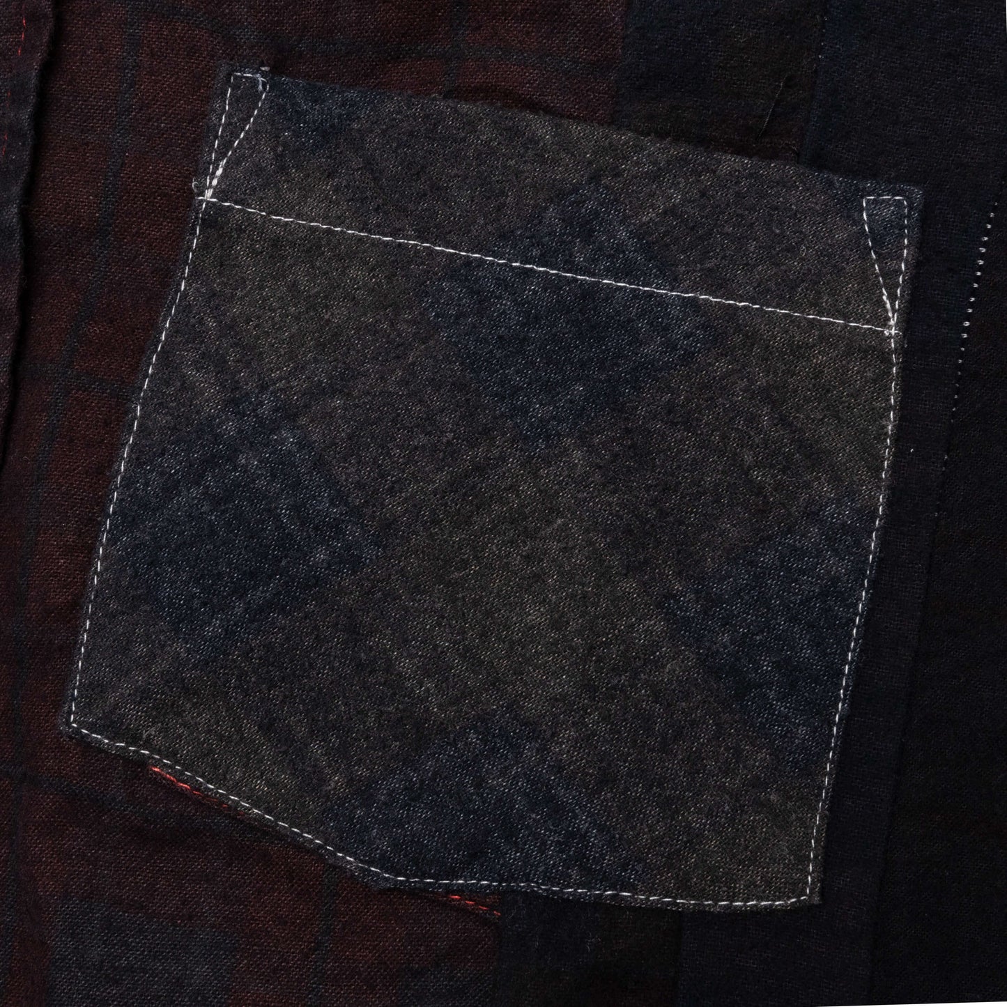 Flannel Shirt 7 Cuts Shirt Over Dye Black