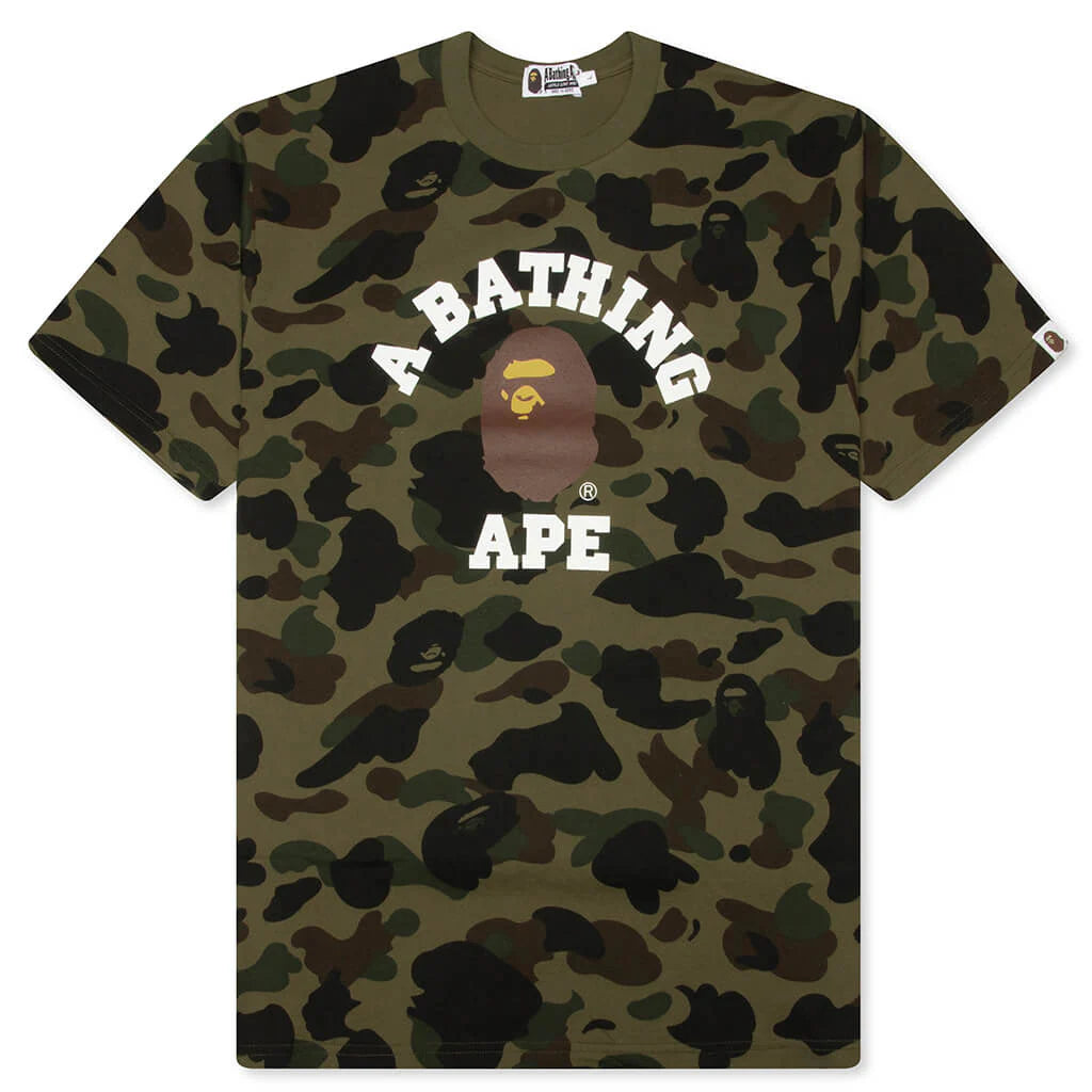 1st Camo College Tee Green