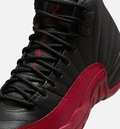 Air Jordan 12 Retro Flu Game Grade School Lifestyle Shoe Black Varsity Red