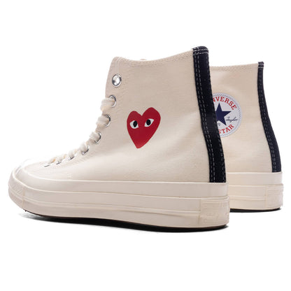 Converse x Comme Des Garcons PLAY All Star Chuck 70 Hi Small Red Heart White