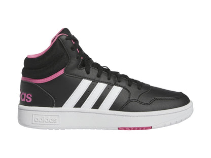 Tenis Adidas Hoops 30 Mid Negro Blanco y Rosa para Mujer