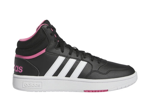 Tenis Adidas Hoops 30 Mid Negro Blanco y Rosa para Mujer