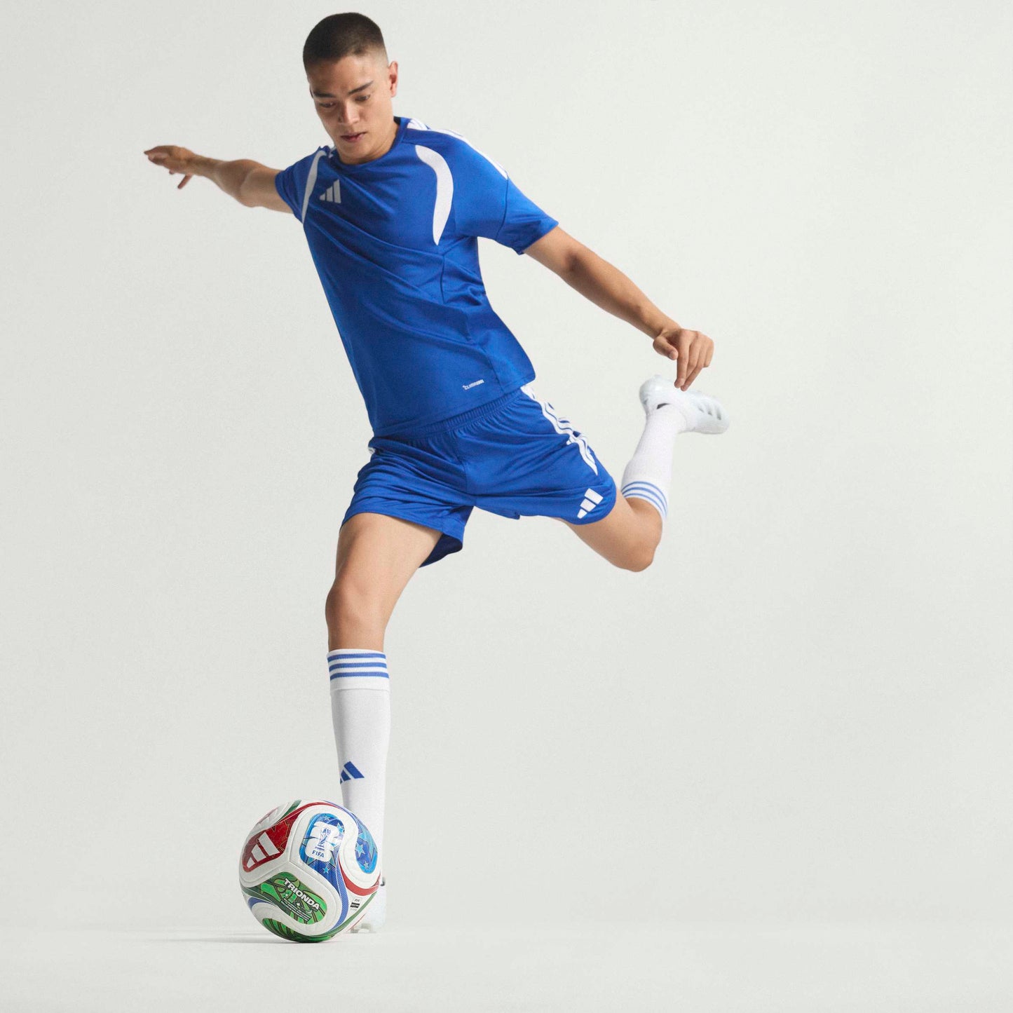 adidas FIFA World Cup 26 Trionda Pro Soccer Ball White Blue Red