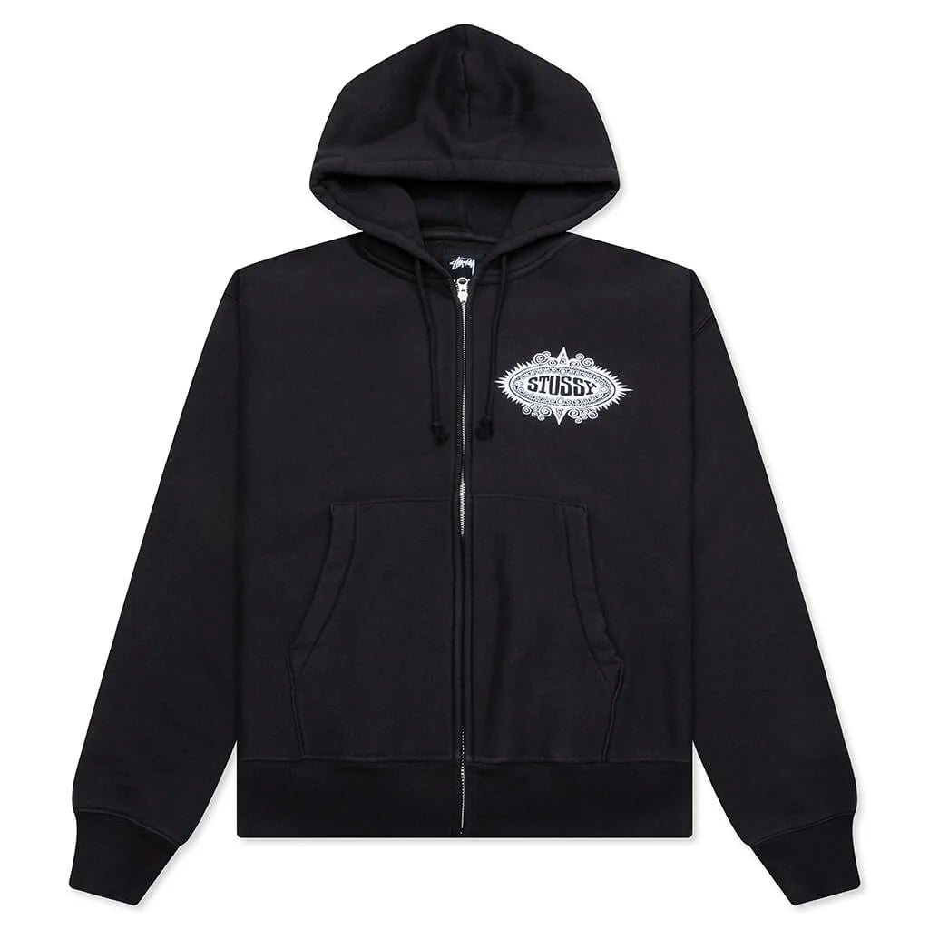 Mantra Zip Hoodie Black