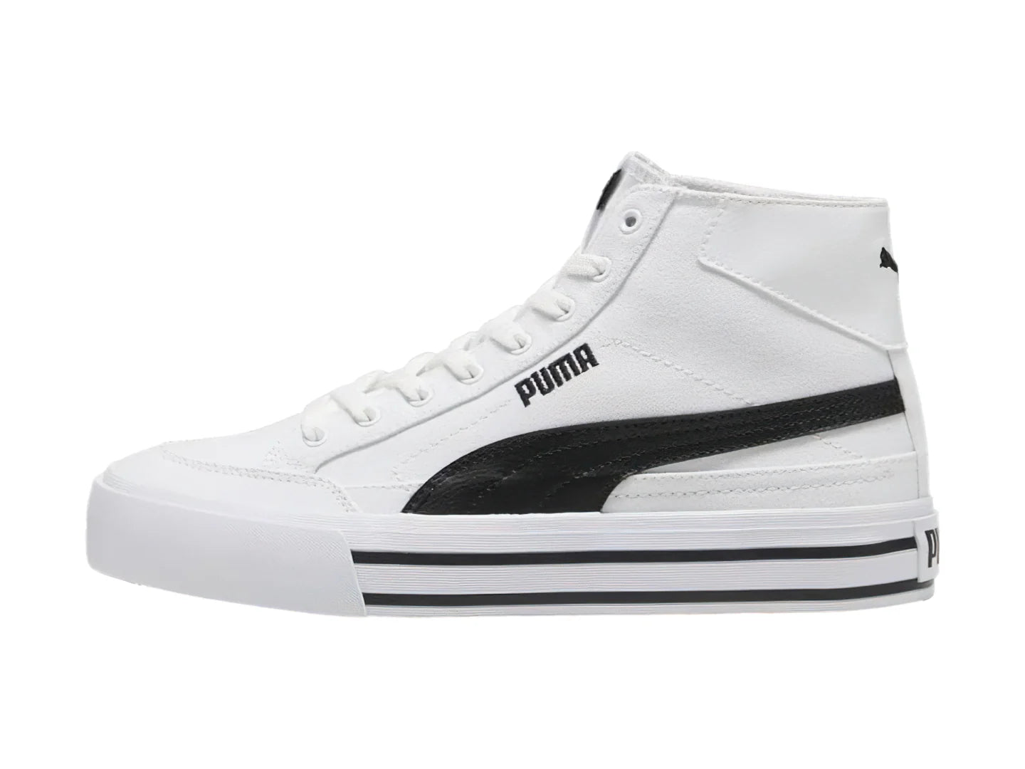 Tenis PUMA Court Classic Vulc Mid Blanco y Negro para Hombre