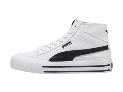Tenis PUMA Court Classic Vulc Mid Blanco y Negro para Hombre