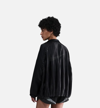 NSW Pleated Track Womens Jacket Black