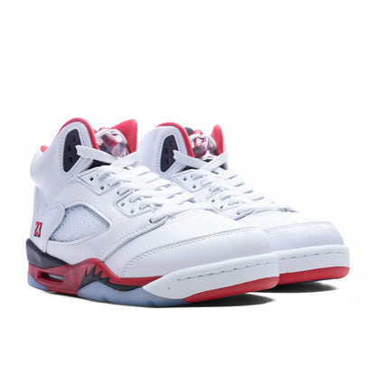 Air Jordan 5 Retro OG Fire Red Black Tongue GS White Fire Red Black