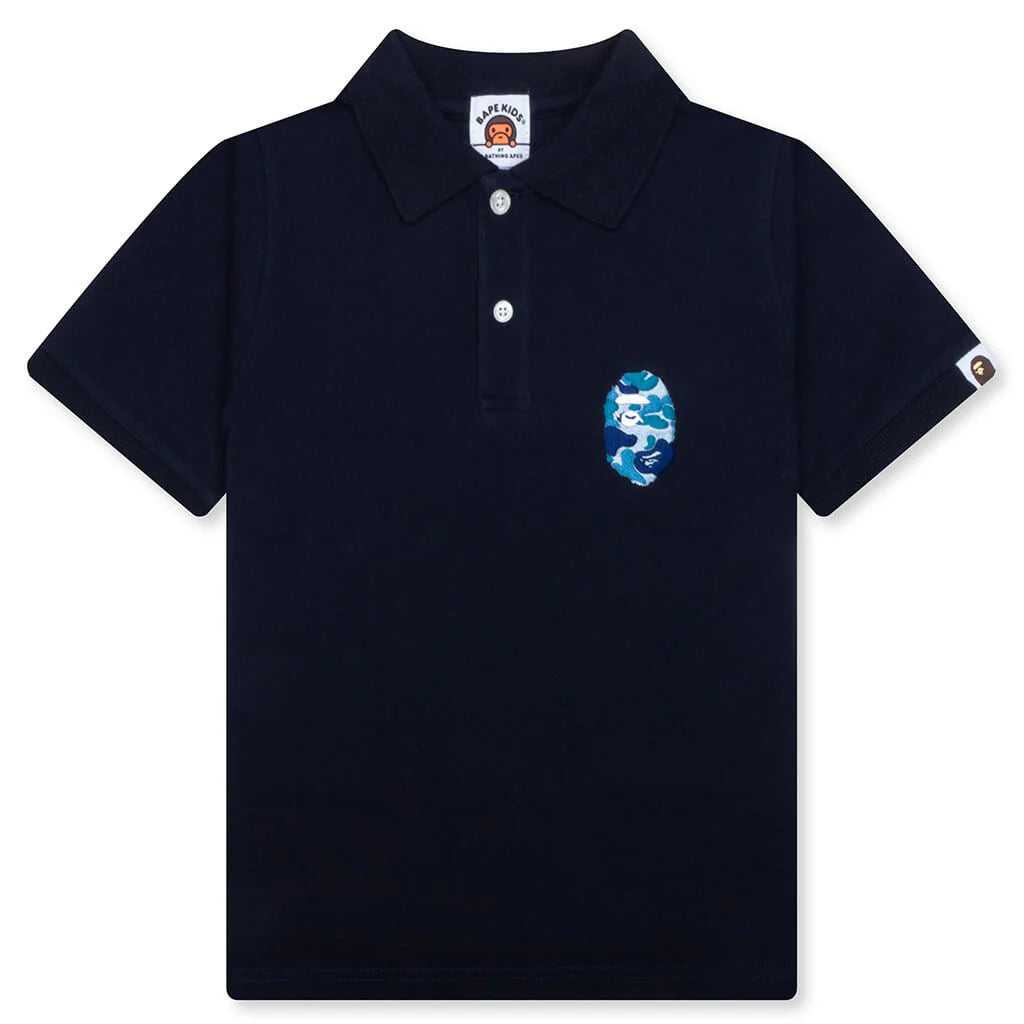 Kids One Point Polo Shirt Navy