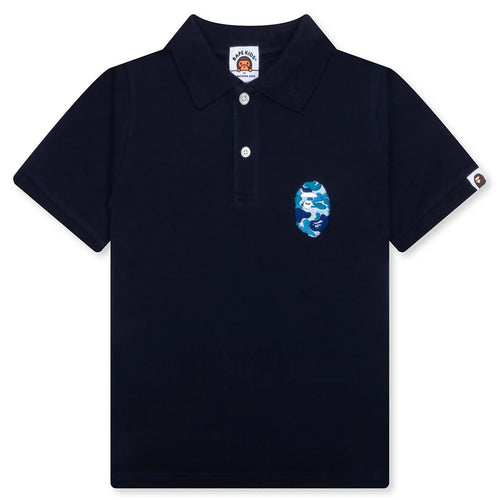 Kids One Point Polo Shirt Navy