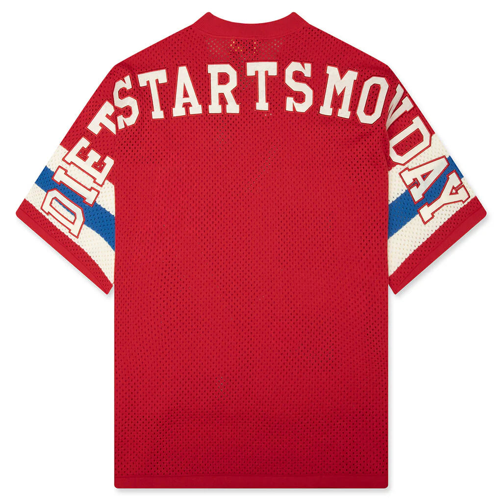 Knit Mesh Jersey Red