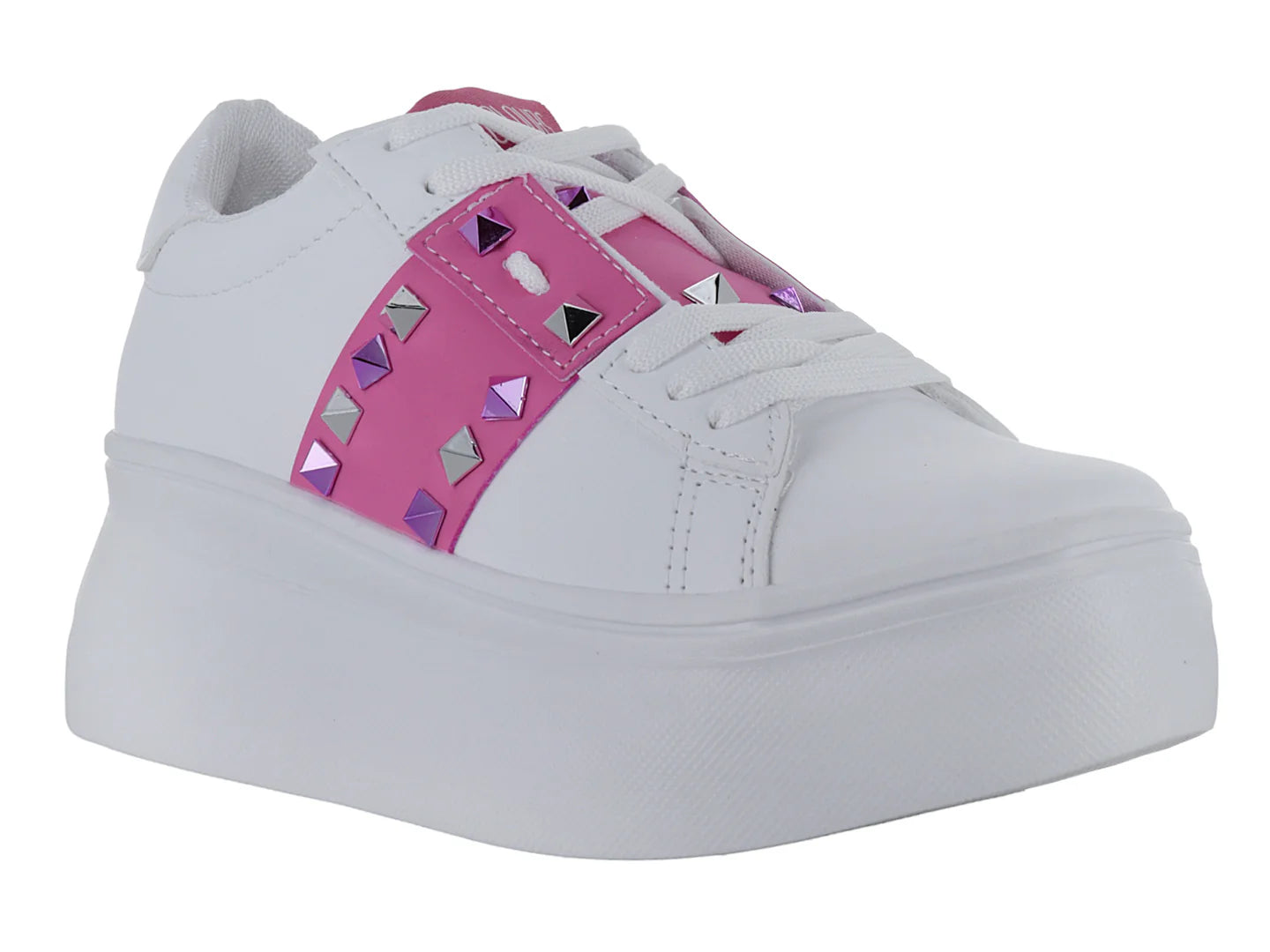 Tenis Ten Colours Roma Blanco y Fucsia para Mujer