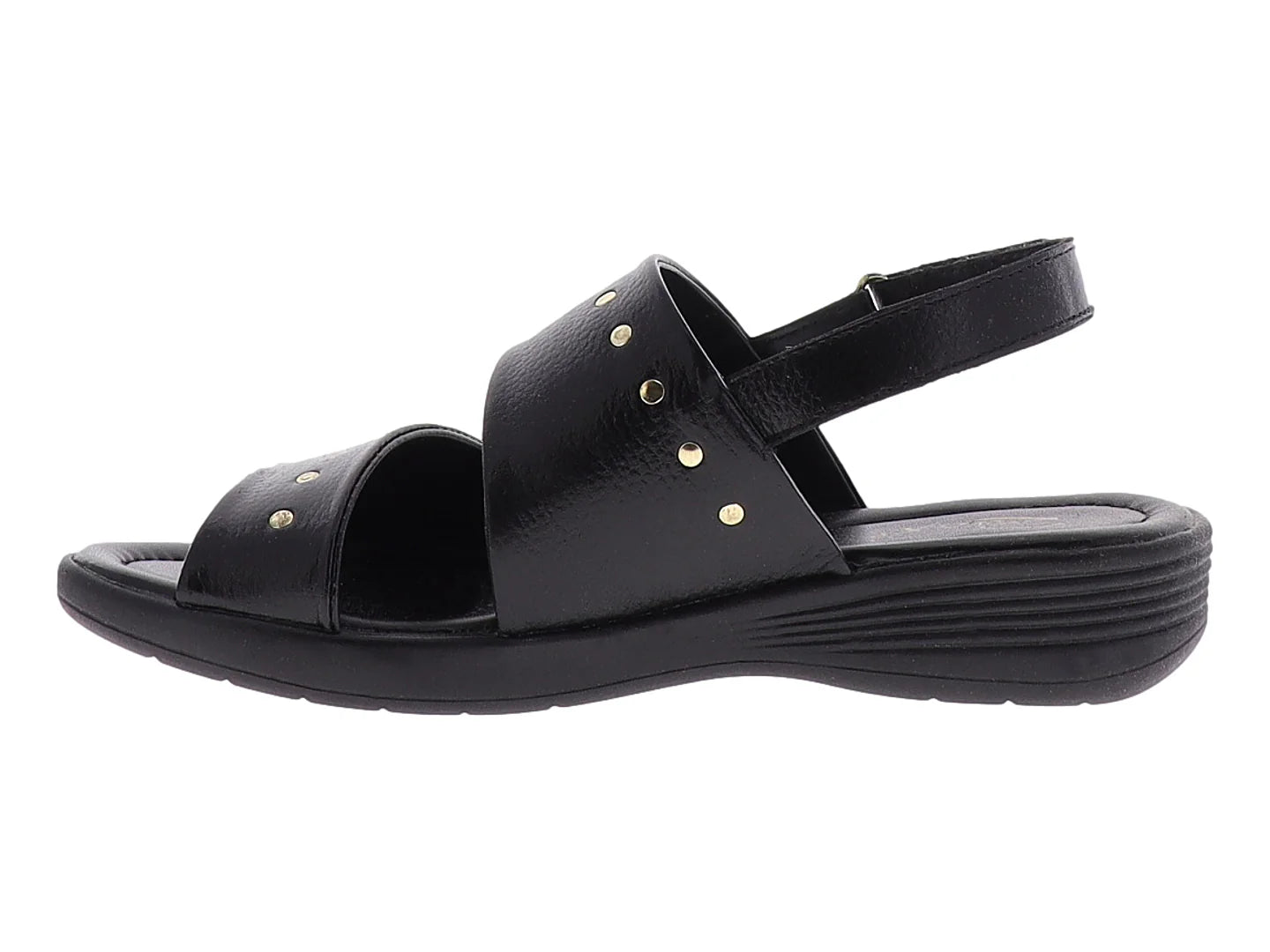 Sandalias Relax de Piel Negro para Mujer