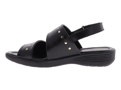 Sandalias Relax de Piel Negro para Mujer