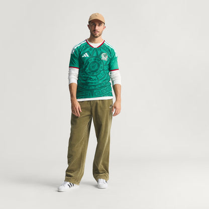 adidas Mexico Home Authentic Mens Soccer Jersey 26 Green