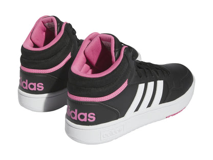 Tenis Adidas Hoops 30 Mid Negro Blanco y Rosa para Mujer