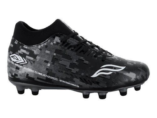 Tenis de Fútbol Furia Negro con Plata para Niño