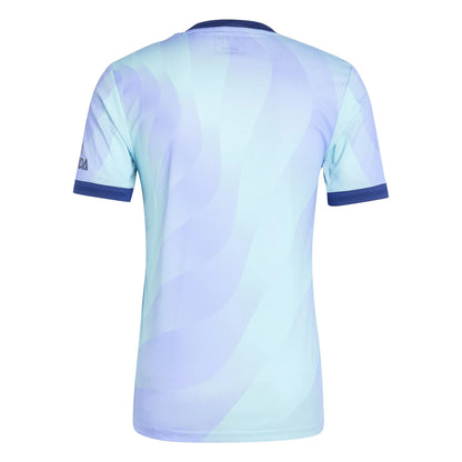adidas Mens Arsenal Third Jersey Authentic 24 25 Aqua Purple