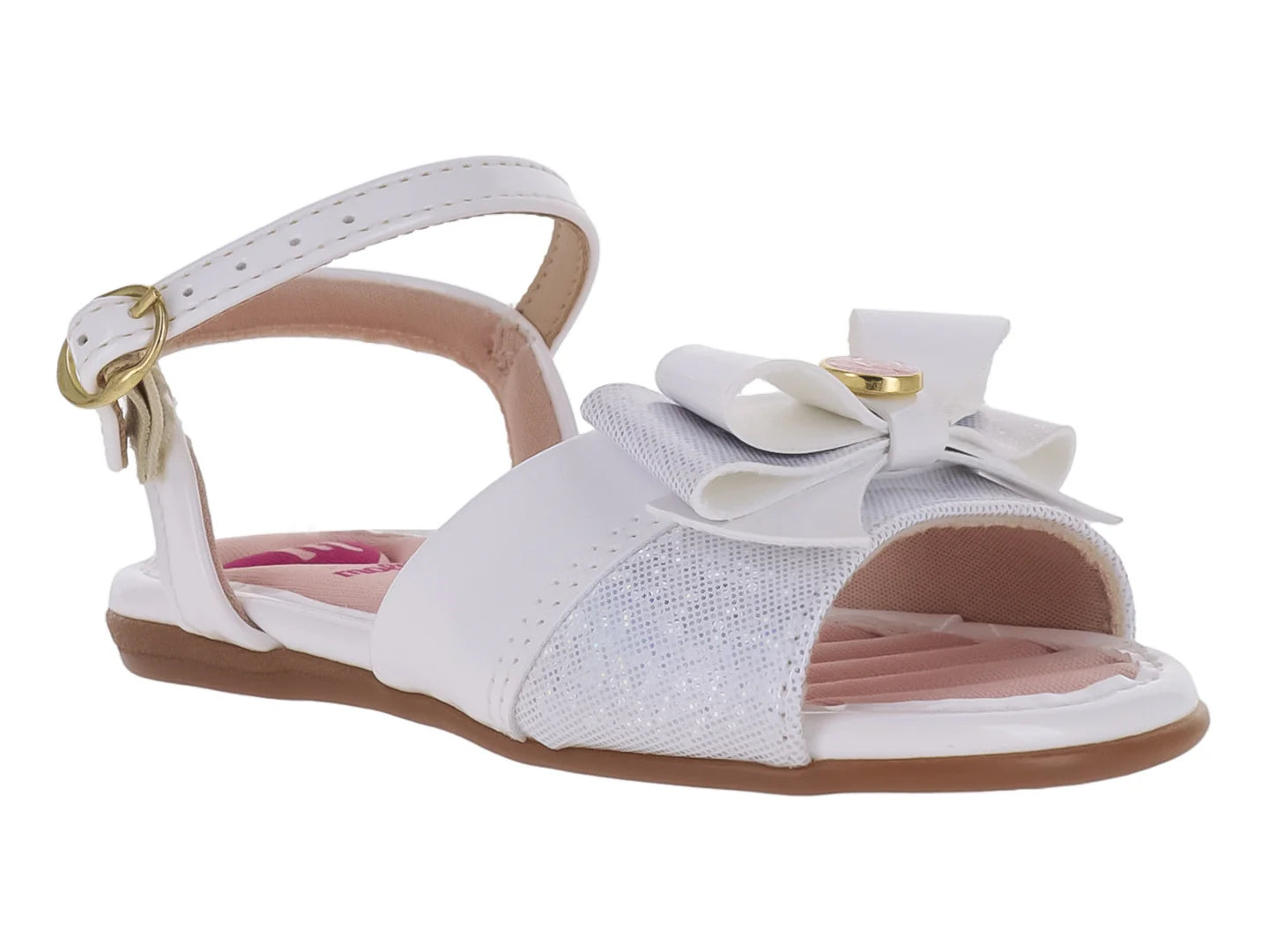 Sandalias Molekinha Blanco Glow para Niña