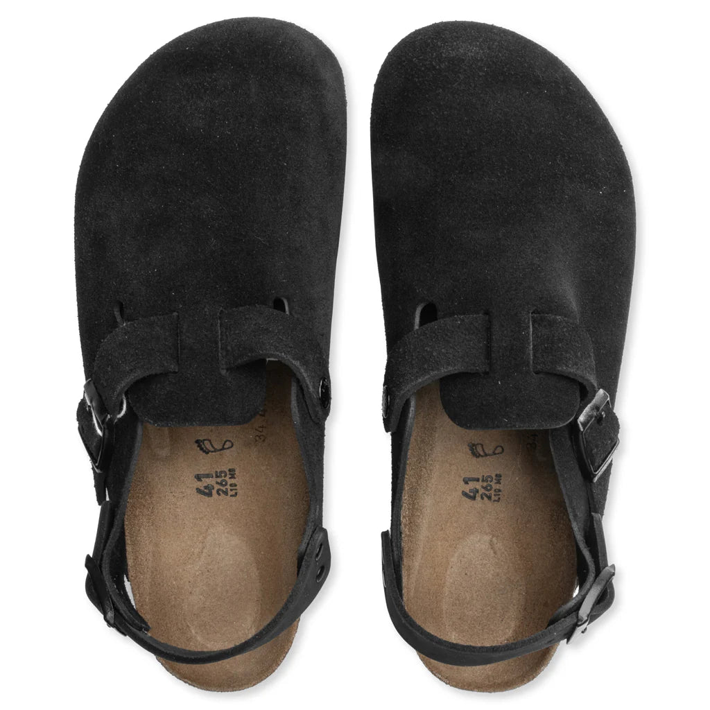 Narrow Tokio Suede Leather Black