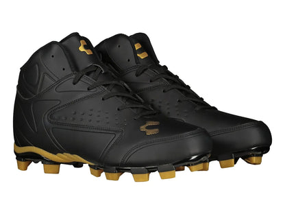 Tenis Charly para Béisbol Negro con Dorado para Hombre