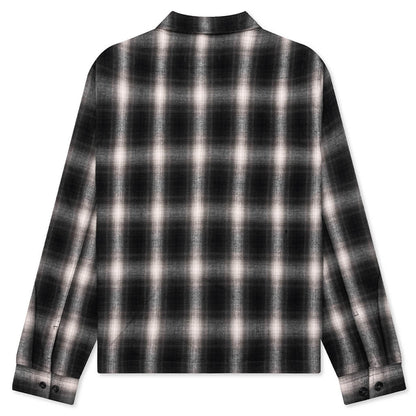 Brushed Flannel Shirt Jacket Green Multi