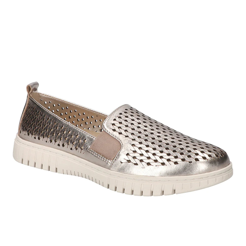 Helm Comfort Metallic Cut-Outs Slip On Sneakers